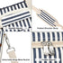 Tirrinia Insulated 3 Bottle Wine Gift Carrier - Padded Travel Cooler Tote Bag with Handle & Adjustable Strap, Stripe