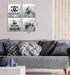 Meetdeceny Black And White Fashion Wall-Art for Bedroom Women - 10"x10" 4 Pieces Canvas Artwork Ready To Hang