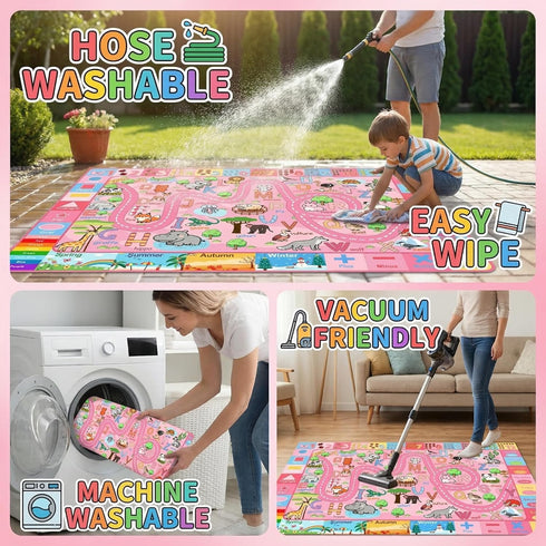 2.5x4 ft ABC Rug for Kids Room Nursery Classroom Rug, Kids Rugs for Playroom Bedroom, Boys Girls Non-Slip Educational