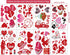 JOZON Valentine's Day Window Clings for Glass Window, 8 Sheets Heart Window Stickers Decals for Party Supplies