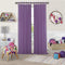 Elrene Home Fashions Greta Crushed Sheer Tie Tab Top Teen Kids Single Window Panel Curtain Drape, Purple