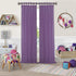 Elrene Home Fashions Greta Crushed Sheer Tie Tab Top Teen Kids Single Window Panel Curtain Drape, Purple
