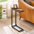 DALEMHOME Set 2 HKET1003-2BR C Shaped End Table, Couch Table That Slide Under, Small Side Table for Couch, Sofa