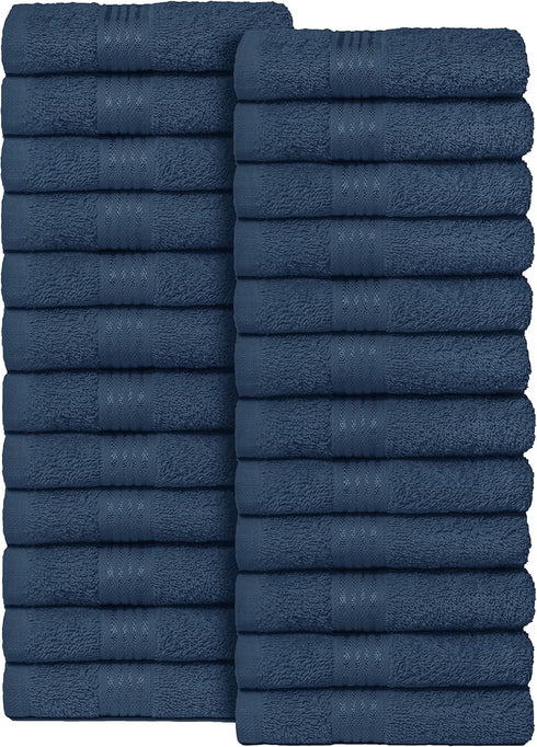 Belizzi Home Ultra Soft Cotton Washcloths, Contains 24 Piece Face Cloths 12x12 inch, Ideal