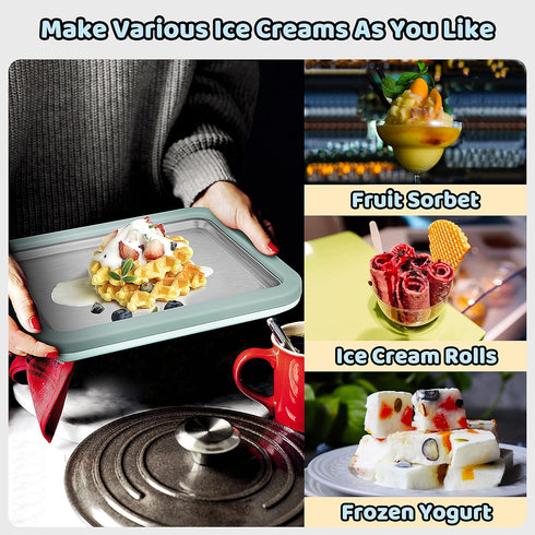 JoyMech Frozen Ice Cream Roll Maker Rolled Ice Cream Machine, Sweet Spot Pan, Instant Cold Plate, Ideal for Making