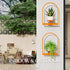 2-Pack Orange Metal Wall Plant Holder - Wall Mounted Plant Stands and Hanging Holders for Indoor Planter and Flower Pot