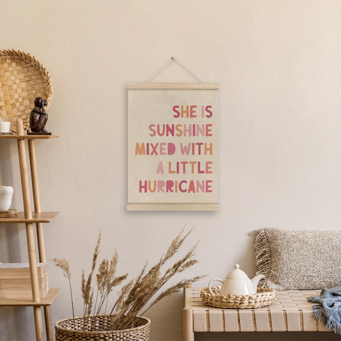 12x16 Inch HRQKO She is Sunshine Poster Hanger Frame, Pink Girls Room Wall Decor, Sunshine Nursery Posters Wall Art