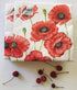 20-ct Decorative Valentine's Napkins Red Poppy Floral Paper for Mother's Father's Day Gorgeous Lunch Dinner 6.5 x 6.5 x