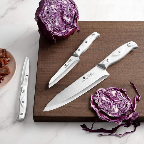 3PCS Chef Knife Set, Ultra Sharp Kitchen Knife, High Carbon Stainless Steel Chef Knives