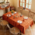 Countryside (52x70 Inch, Joyfol Day Fall Thanksgiving Tablecloth, Jacquard Fabric Autumn Rectangle Table Cloth, Leaves