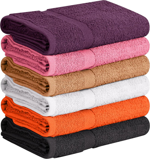 T & L Towel and Linen Mart Towel and Linen Mart 100% Cotton 6 Pack Bath Towel Set, Quick