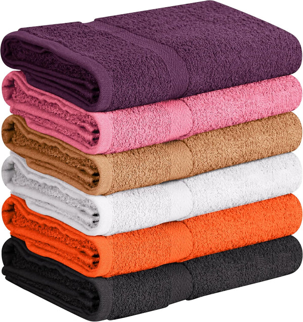 T & L Towel and Linen Mart Towel and Linen Mart 100% Cotton 6 Pack Bath Towel Set, Quick