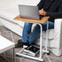 Mind Reader Height Adjustable Laptop Stand, Computer Table, Work Table, MDF, Black, 19" L x 12" W x 31" H