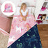 Glow in The Dark Unicorn Blanket for Girls Soft Pink Fleece Throw. Great Christmas, Birthday, Baby, Toddler Unicorn