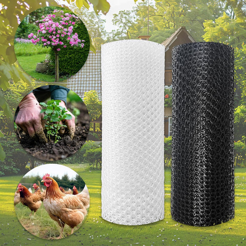 15.7IN 33FT,Plastic 100 Black Plastic Chicken Wire mesh x Chicken Wire Fencing,Poultry Netting,Plastic mesh