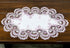 White Mauve Rose Jacquard Lace Doily, Placemats, Dresser Scarf, Table Runner Set of 2 (14Wx21L)