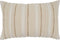 SARO LIFESTYLE Chloe Collection Woven Stripe Design Throw Pillow Cover, 16" x 24", Natural