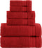 Elegant Comfort Luxury 6-Piece Towel Set, Premium Soft 100% Turkish Cotton, Three