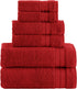 Elegant Comfort Luxury 6-Piece Towel Set, Premium Soft 100% Turkish Cotton, Three