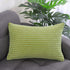 uxcell Soft Corduroy Throw Pillow Cover, Corn Striped Decorative Cushion Cover, 12" x 18", Pale Green