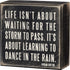 Primitives by Kathy 16336 Classic Box Sign, 4 x 4-Inches, Dance In The Rain Decor