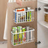 FHJP 3Pcs, 2 3 Cabinet Door Organizer Foil and Plastic Wrap Organizer with Sponges, Cabinet Door Storage with Caddy