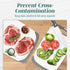 HOMWE Cutting Boards for Kitchen, BPA Free 3-Pack Chopping Board with Non Slip Handles, Aqua
