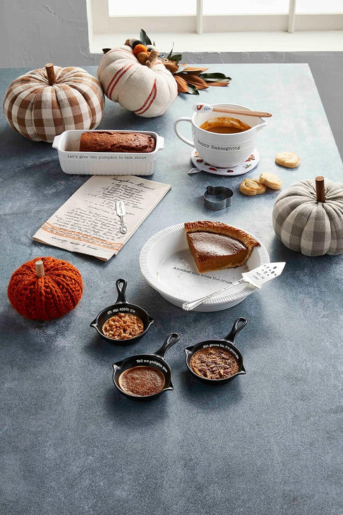 Mud Pie Circa Pie Plate with Server - White/Silver