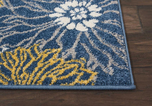 2'2" 7'6" (8' Nourison Home Passion Blue x Area Rug - Easy Clean, Non Shedding, Bed Room, Living Room, Dining Room