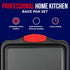 Nonstick Cookie Sheet Pan, Carbon Steel Oven Tray with Red Silicone Handles, Medium Bakeware Pan with Gray Coating
