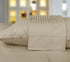Threadmill Home Linen Luxury King Size Pillow Cases, 100% Natural Cotton 600 Thread Count, 2 Piece Damask Stripe Beige