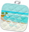 3D Rose Relax Word Print on Beautiful Painted Turquoise Beach Pot Holder, 8 x 8