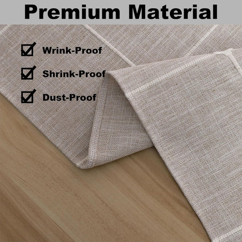 Gernaice 36x55 Inch Plaid Rectangle Coffee Table Cover, Farmhouse Embroidered Fabric Checkered Tablecloths, Dust Proof