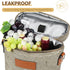 Tirrinia 2 Bottle Wine Gift Tote Carrier, Insulated Padded Wine Cooler Bag for Travel, Grey