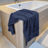 Set 6 100% 24" 50" Large Bath Towels of Cotton Terry x Quick Dry, Soft & Highly Absorbent Navy Blue Towels