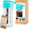 Masontops Deluxe Cold Brew Makers Kit, Iced Coffee Maker with Glass Pitcher & Stainless Steel Mesh Filter