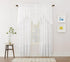 No. 918 Alison Floral Lace Sheer Rod Pocket Curtain Panel, 58" x 72", White