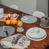 OrganiHaus Set of 6 Gray Woven Coasters for Wooden Table, 4.3" Absorbent Cup Coasters for Drinks, Cute Fabric Coasters