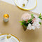 Sparkle Metallic Gold Stripes Faux Burlap No-Iron Table Runner - 13.5" x 108" for Holidays, Wedding Decoration, Parties