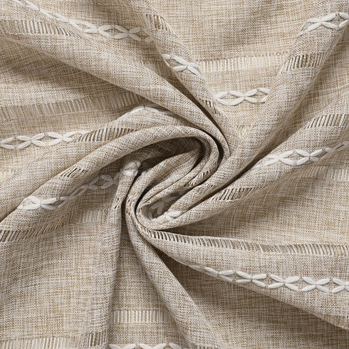 6060 Inch Horaldaily Light Coffee Cotton Blend Tablecloth Square, Farmhouse Style, Wrinkle Resistant Washable Table