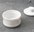 Radicaln Marble Salt Cellar, 4" Inch Handmade Sugar Bowl with Lid and Spoon, Spice Jar for Kitchen Storage