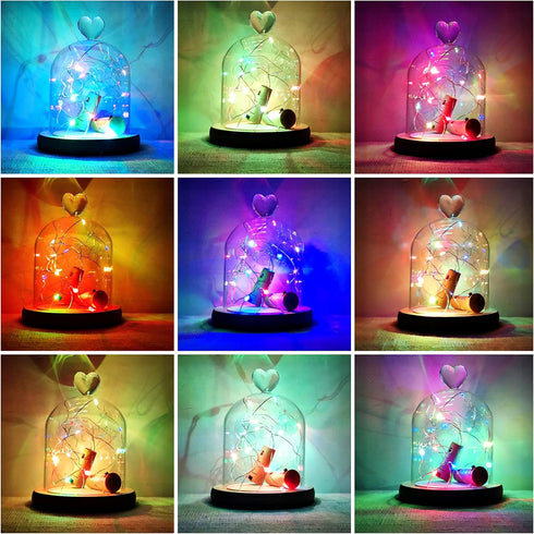 15Pack 10 40 Inches SmilingTown Wine Bottle Lights with Cork LED Battery Operated Silver Wire Liquor Fairy Mini String