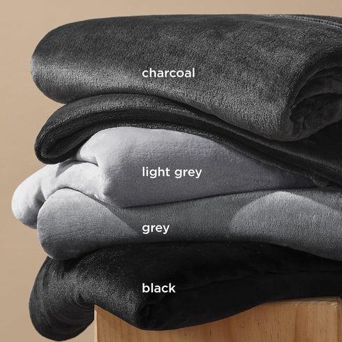 Bedsure GentleSoft Fleece Throw Blanket, Black, Lightweight Plush Cozy Soft Blanket for Couch, 50x60 inches