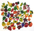 Random 12Pcs Creative 3D Resin Fruit Vegetables Fridge Magnets - Funny Cute Decoration Accessories for Office School