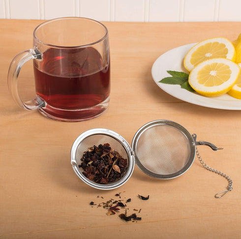 HIC Kitchen Mesh Ball Tea Infuser, 2.5-Inch, 18/8 Stainless Steel, For Loose Leaf Tea