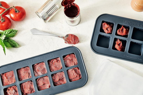 Souper Cubes 2 Tbsp Silicone Freezer Tray With Lid, Easy Meal Prep Container for Soup & Food Storage