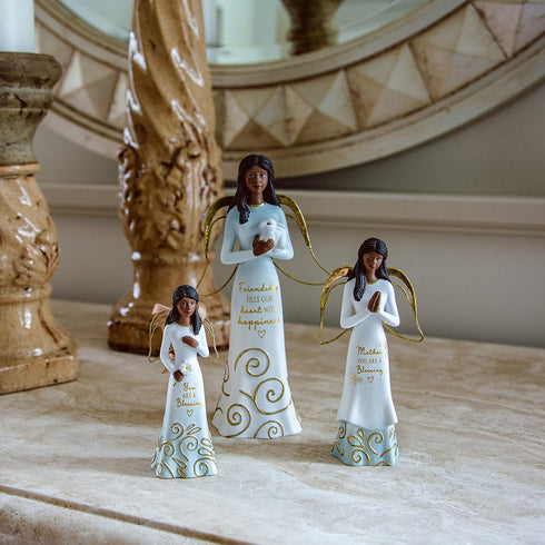 Pavilion Gift Company Mother You are A Blessing, 5.5 Inch African American Praying Collectible Resin Angel Figurine