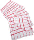 KAF Home Pantry 100% Cotton Checkered Grid Dish Cloths, Set of 6, 12 x 12 Inches, Absorbent & Machine Washable, Red