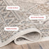 nuLOOM 2x3 Becca Traditional Tiled Area Rug, Beige, Stain Resistant, Faded Transitional Design