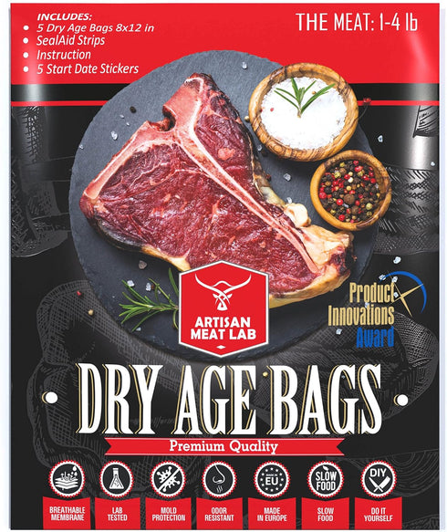 Artisan Meat LAB Dry Age Bag for Beef Steak. Easily Create Delicious DIY Aged Meat.